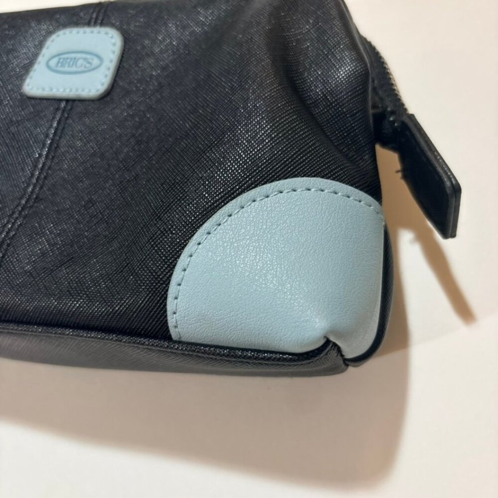 🎭 3/$20 BRICS Qatar Airways Travel Cosmetic Pouch Brown Blue - Picture 4 of 10
